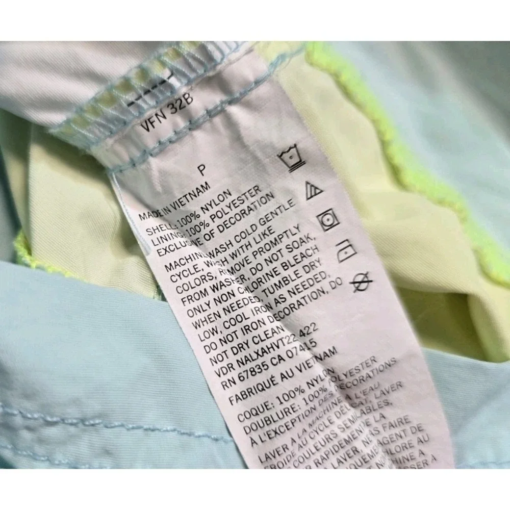 Nautica Men's‎ S Color Block Swim Trunks Pink, Yellow and Blue